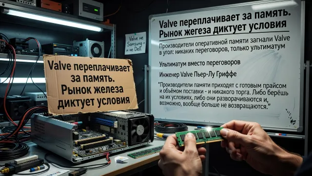 Valve переплачивает за память. Рынок железа диктует условия